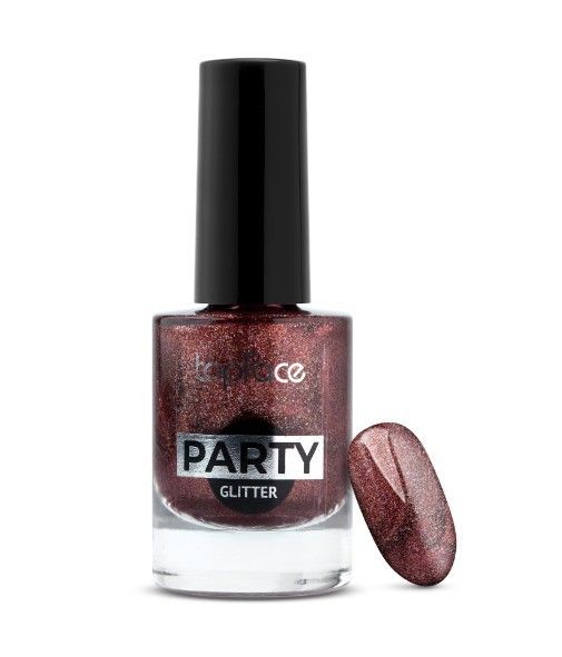 Topface Nail polish "Party Glitter Nail" tone 113, brown - PT106 (9ml)